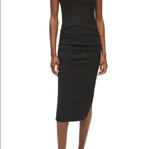 Michael Stars Wren Ruched Side Racer Back Ribbed MIDI Dress Size M NWOT - Picture 15 of 15